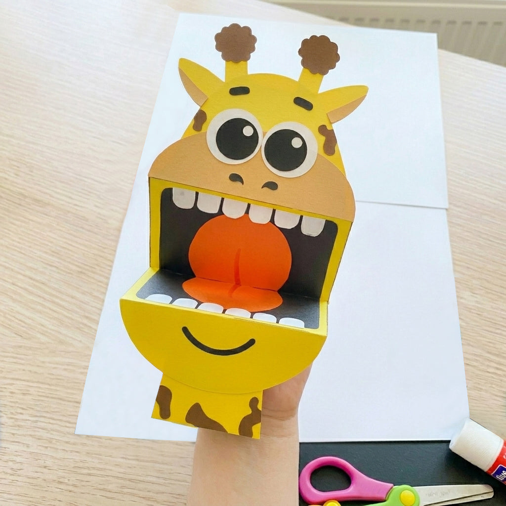 DIY Pop-Up Giraffe Printable Toy