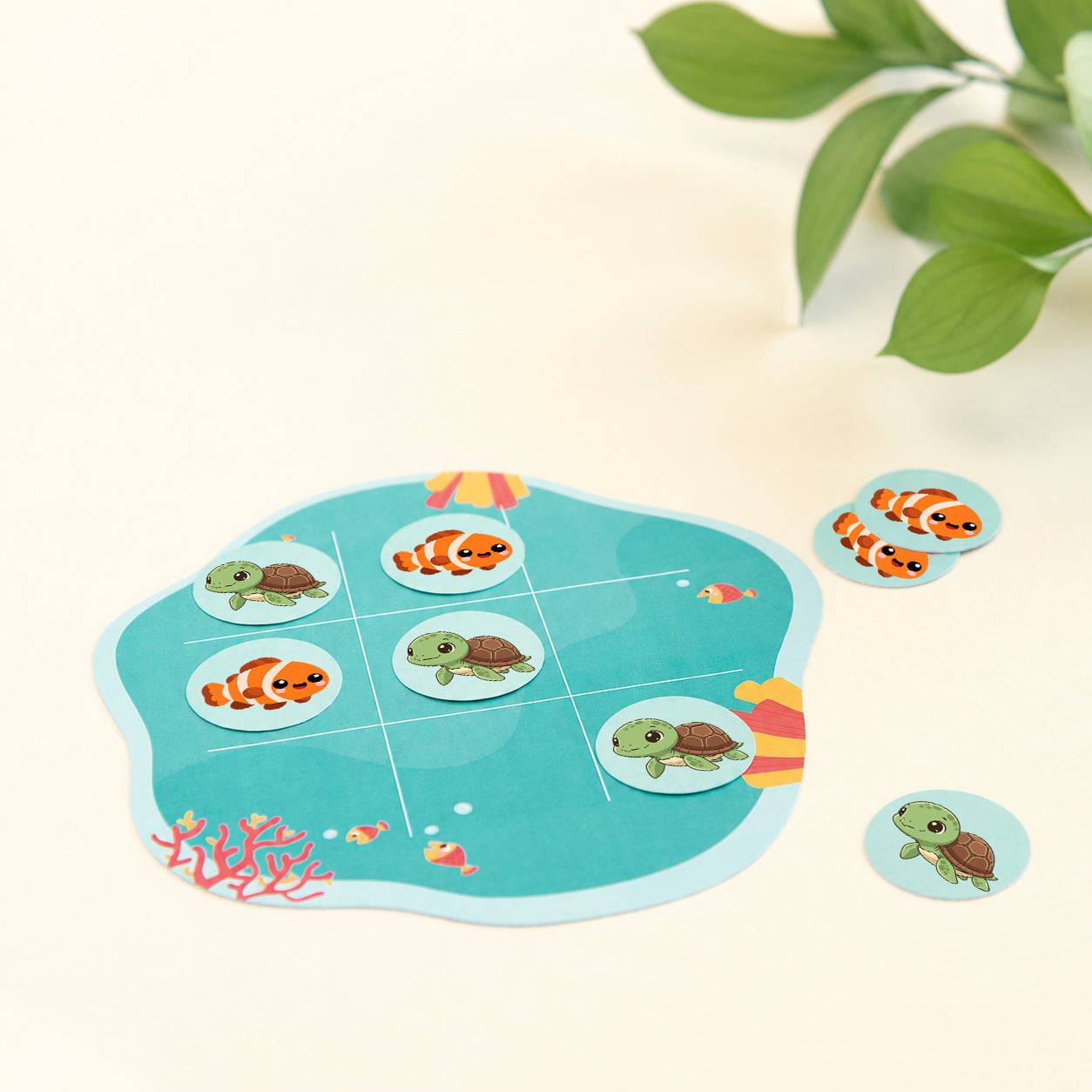 Ocean Tic-Tac-Toe DIY Printable Game